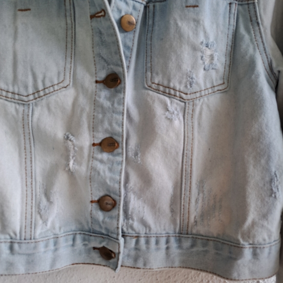 😁mono b Distressed Jean Jacket - Picture 3 of 9